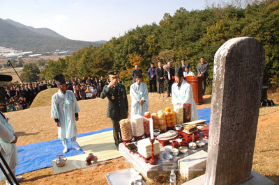 ▲ 김성우 장군 추모제향 모습.