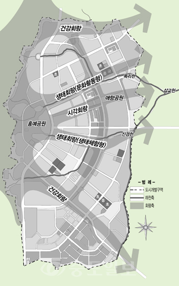 ▲ 내포신도시 공원녹지조성 계획도