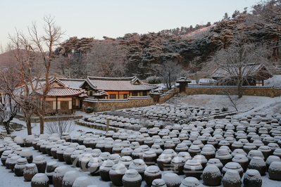 ▲ 눈내린 윤증 선생의 명재고택.