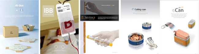 세계 3대 공모전 중 하나인 Reddot 국제공모전에서 최고상을 비롯해 호서대학교 산업디자인 학생들 작품 5편이 수상했다. <사진 왼쪽부터>최고상에는 하명관씨의 'Air Box'가 차지했고 이혜정 'IBB', 오세원 'Tack Hole', 'Safety Can', 김다빈 'Lift Up Can' 이영광을 안았다.
