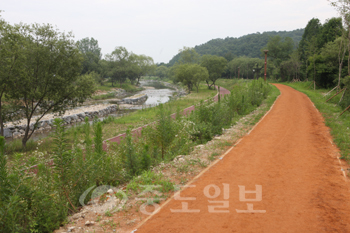 ▲ 두계천 생태하천공원이 시민들에게 명품 녹색쉼터로 각광받고 있다.