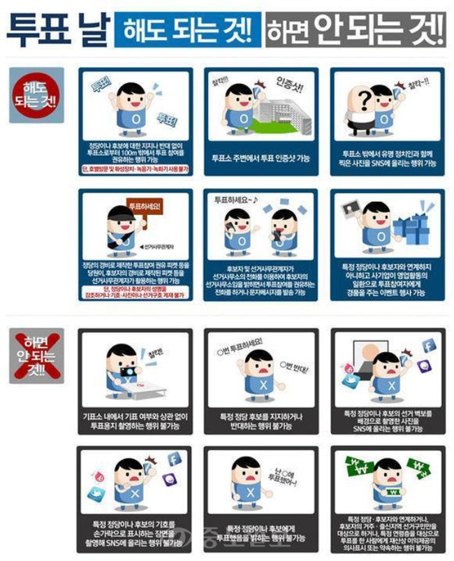 ▲ 투표 인증샷 주의사항