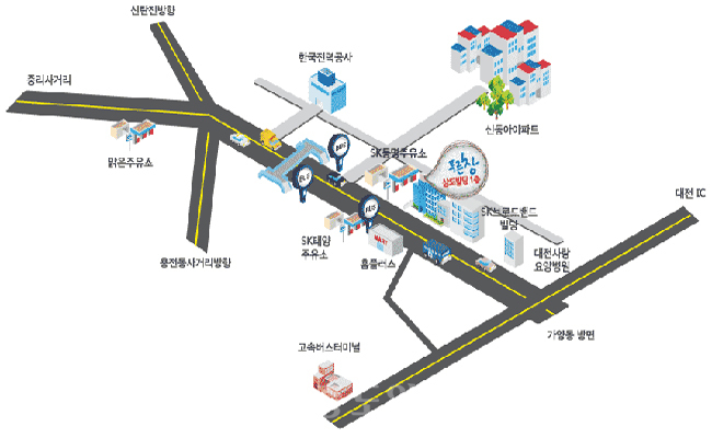 ▲ 푸른창 위치<푸른창 홈페이지>