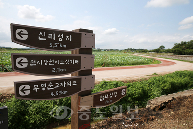 ▲ 합덕성당 부근 성지순례길.