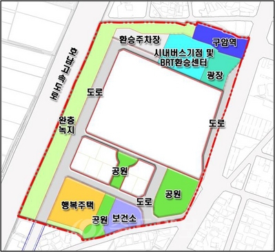 ▲ 부지계획안의 고속·시외버스터미널 부지.