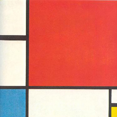 ▲ 몬드리안 '빨강, 파랑, 노랑의 구성', 1930