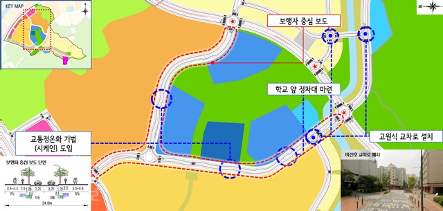 ▲ 복합커뮤니티 주변가로 계획