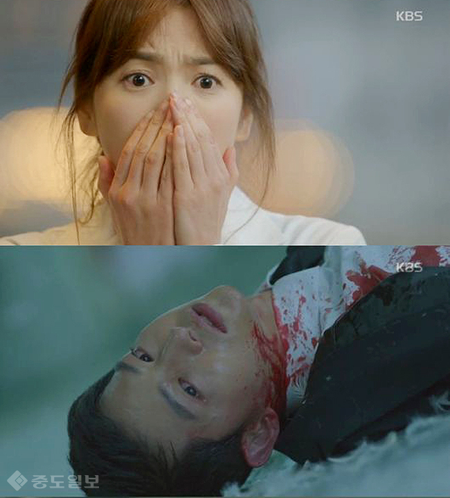 ▲ 태양의 후예 송중기, 송혜교 /사진은 방송화면 캡처 ▲ 태양의 후예 송중기, 송혜교 /사진은 방송화면 캡처