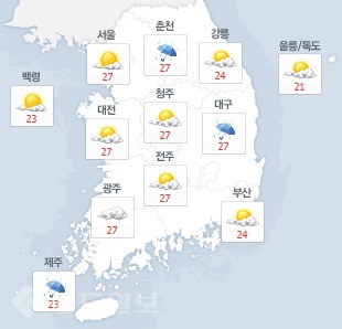 ▲ 네이버 날씨 8일 오후 예보