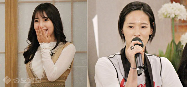 ▲왼쪽부터 정다빈, 이영진. 사진출처=해피투게더 홈페이지 