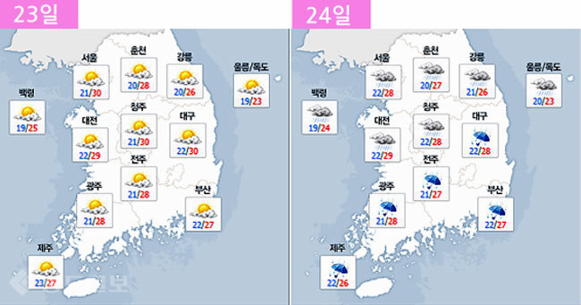 ▲ 네이버 기상정보 캡쳐