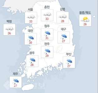 ▲ 네이버 날씨 11일 오후 에보