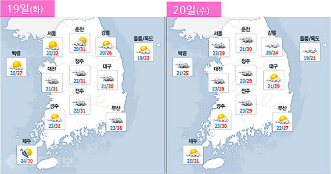 ▲ 네이버 기상 참조