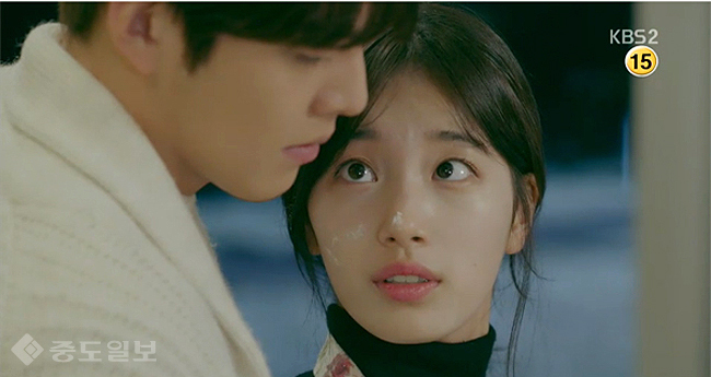 ▲ 수목드라마 '함부로 애틋하게'의 김우빈, 수지/사진은 방송화면 캡처