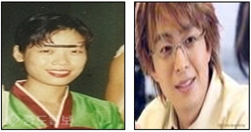 ▲일자 눈썹의 김미화(사진 왼쪽)와 초승달 눈썹의 배용준/출처=네이버 ▲일자 눈썹의 김미화(사진 왼쪽)와 초승달 눈썹의 배용준/출처=네이버