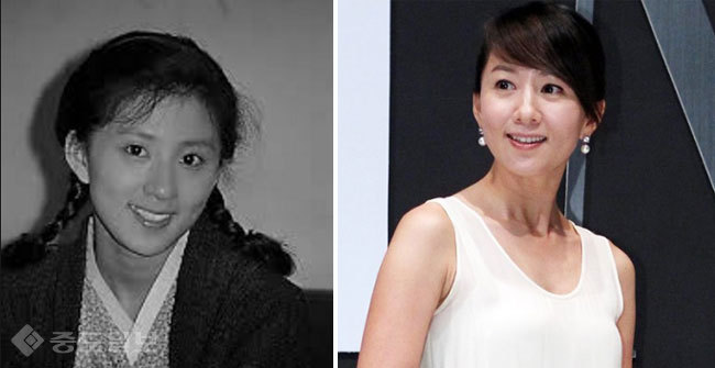 ▲ 김희애의 젊은 시절과 현재의 모습/사진=연합db