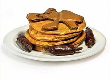 ▲ <팬케이크와 소시지>, 올덴버그, 1962 ▲ <팬케이크와 소시지>, 올덴버그, 1962