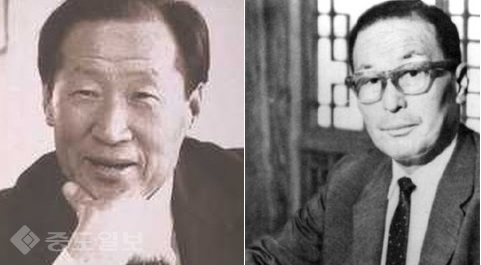 ▲고 정주영 현대그룹 명예회장과 고 구인회 LG그룹 창업 회장. ▲고 정주영 현대그룹 명예회장과 고 구인회 LG그룹 창업 회장.