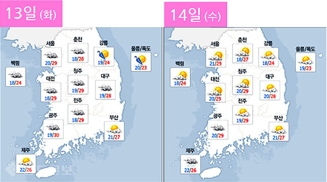 ▲ 네이버 기상정보 참조