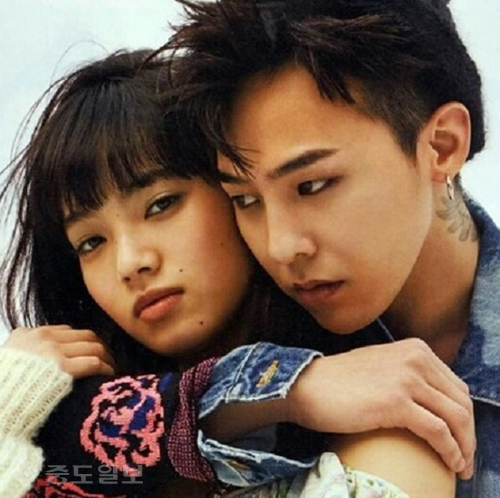 ▲ 열애설이 불거진 지드래곤과 고마츠 나나 /사진은 나일론 화보