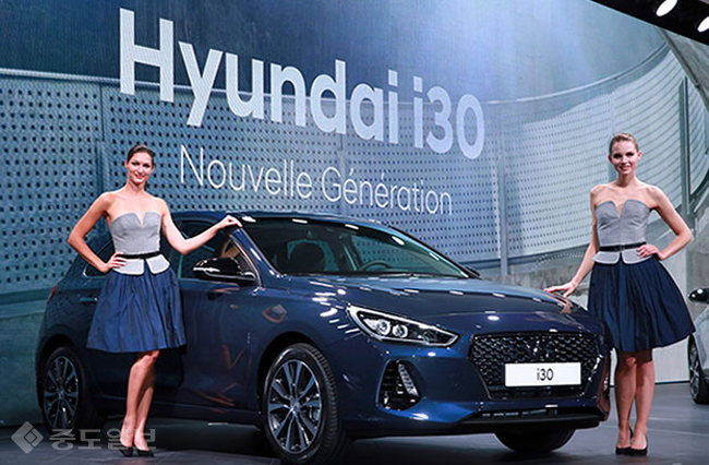 ▲유럽시장에 공개되는 신형 i30 ▲유럽시장에 공개되는 신형 i30