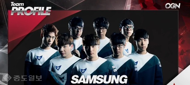 ▲ 1승을 따낸 Samsung Galaxy. 사진출처=OGN 방송 캡처화면