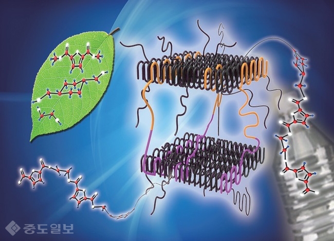 ▲ KAIST·롯데케미칼 연구팀이 개발한 퓨란계 플라스틱 모식도