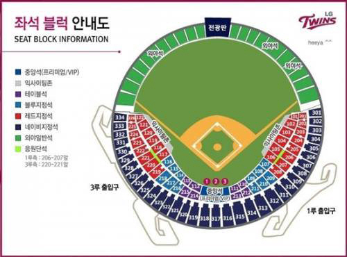 ▲ 잠실애구장 좌석배치도 /잠실야구장 제공