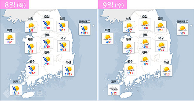 ▲ 네이버 기상정보 참조