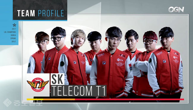 ▲ 무패행진의 SKT T1 /사진출처=OGN 방송 캡쳐