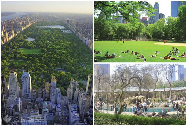 ▲센트럴파크. 오른쪽 하단 센트럴파크 동물원