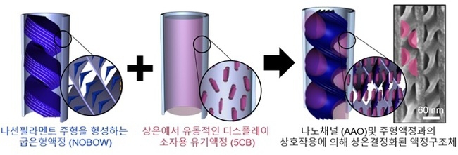 ▲ 결정화된 액정구조체 형성 원리 모식도