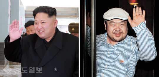 ▲ 김정은 북한 노동당 위원장(왼쪽 사진)과 그의 이복형 김정남. /사진=연합DB ▲ 김정은 북한 노동당 위원장(왼쪽 사진)과 그의 이복형 김정남. /사진=연합DB