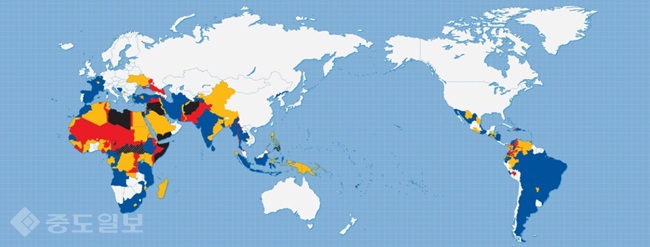 ▲ 출처= 외교부 해외안전여행 홈페이지 제공.