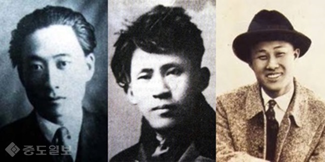 ▲왼쪽부터 김남천, 이상, 채만식 작가/ 이들은 시대상을 소설 속에서 고발하는 등 1930년대를 표현해냈다.