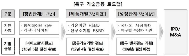 ▲ 특구 기술금융 로드맵.