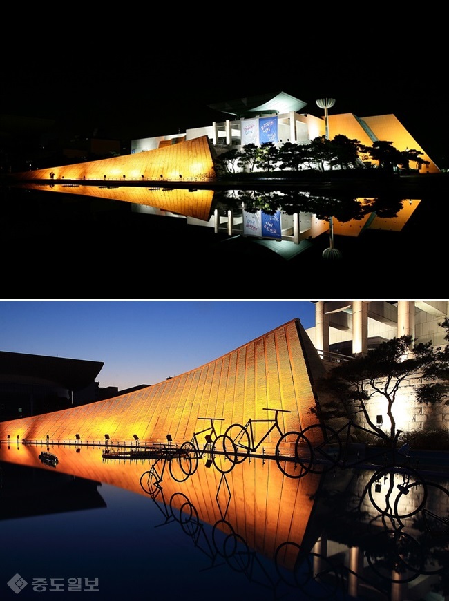 ▲출처=네이버 테마갤러리 제공/ 대전시립미술관의 야경.