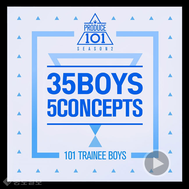▲ ‘PRODUCE 101-35 Boys 5 Concepts’ 앨범