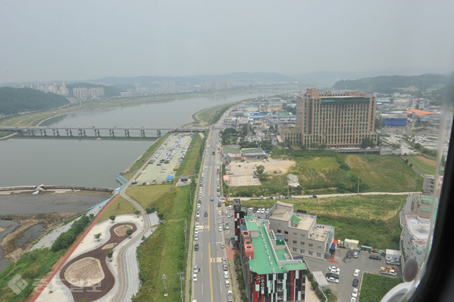 ▲ 하늘에서 내려다 본 안동졍원 전경.(제공=안동병원)