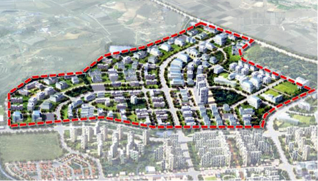 ▲ 내포신도시 도시첨단산업단지 조감도. 홍성군 홍북면 신경리 일대 126만㎡에 2020년까지 조성된다. <충남도제공><br />