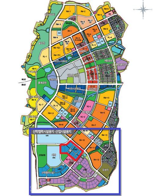 ▲ 내포신도시 토지이용계획도