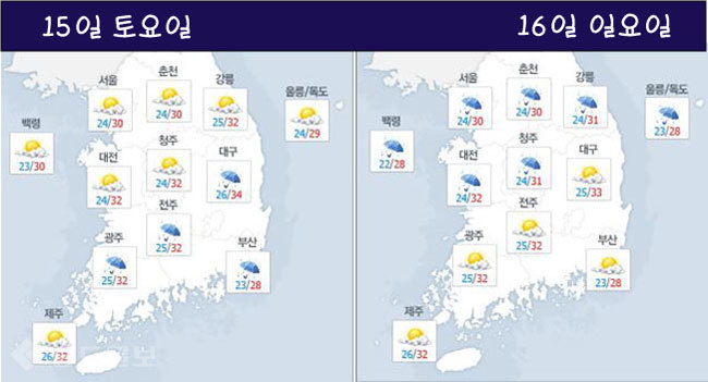 ▲ /네이버 기상정보 참조