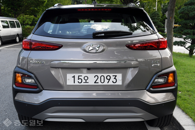 ▲ Kona의 후면부 모습 ▲ Kona의 후면부 모습