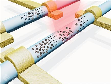 ▲ 빛으로 구동하는 실리콘 나노선 트랜지스터