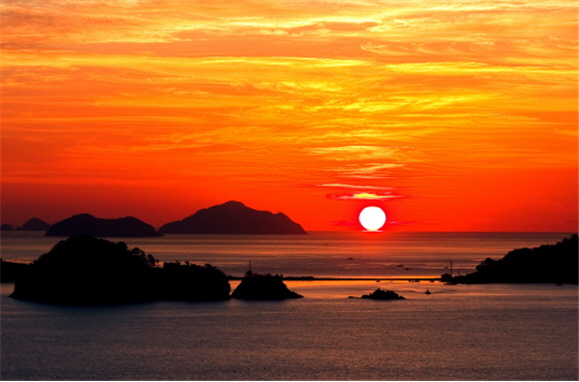 한려해상  달아공원 일몰