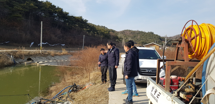 영광군 가뭄대비 저수지 물채우기 총력 추진-1