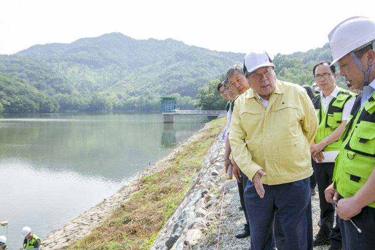 충남 논산 왕암저수지 정밀안전진단 현장 시연회