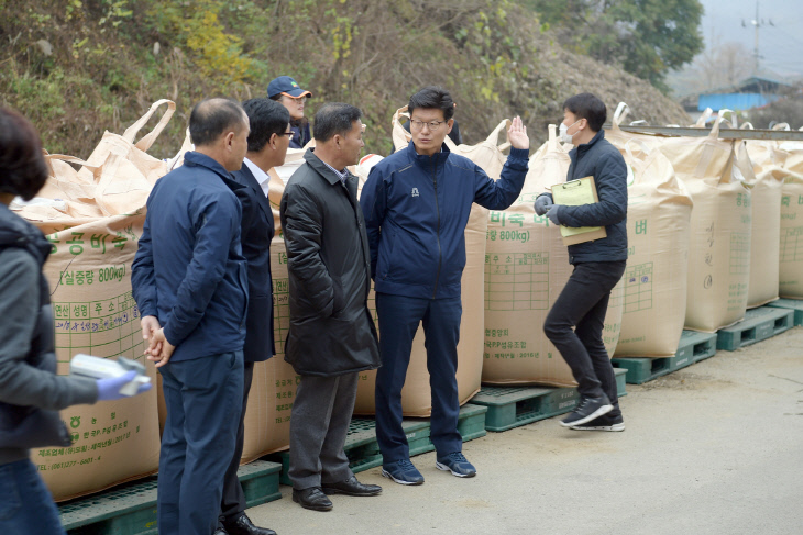 김정섭 공주시장 이인면 공공비축미 수매현장