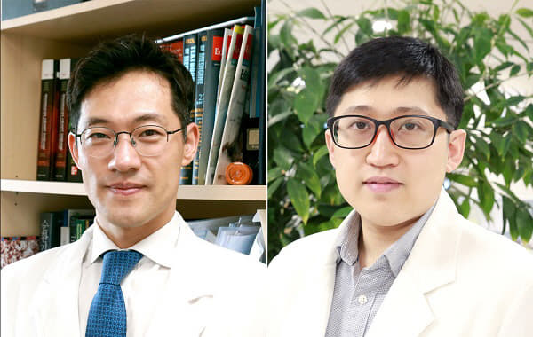 강시혁 교수(좌), 공공의료사업단 권오경 교수(우)