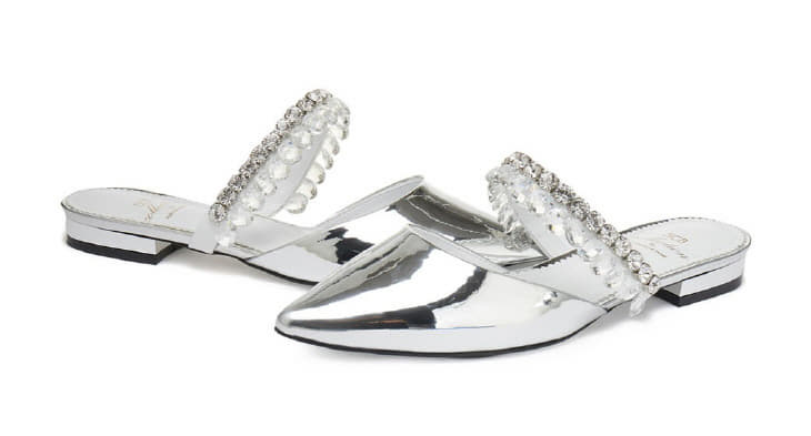 4 Crystal strap mule